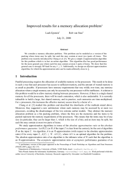 Improved results for a memory allocation problem