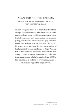 alan turing: the enigma