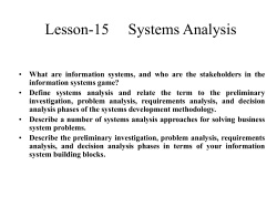Systems analysis