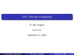 270: Discrete Probability