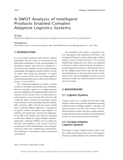 A SWOT Analysis of Intelligent Products Enabled Complex Adaptive