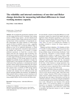The reliability and internal consistency of one