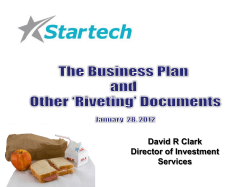 Elevator Pitch, Slide Deck, and Business Plan