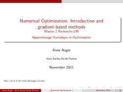 Numerical Optimization: Introduction and gradient-based - TAO-LRI