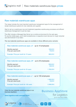 Business AppStore for Logistics