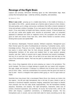 Revenge of the Right Brain