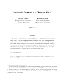 Managerial Turnover in a Changing World