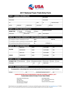 2017 National Team Trials Entry Form