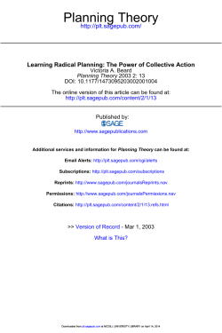 Planning Theory - McGill University