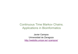 Continuous Time Markov Chains. Applications in Bioinformatics