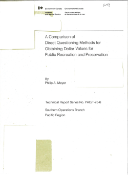 A Comparison of Direct Q`uestioning Methods for Obtaining Dollar