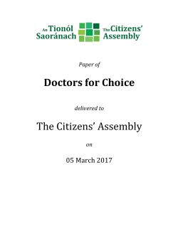 Doctors for Choice The Citizens` Assembly