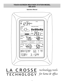 touch-screen weather station model ws-3510