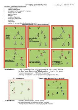Jens Luninghoner Developing game intelligence
