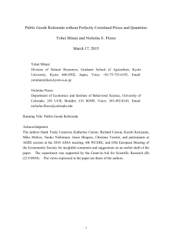 Public Goods Referenda without Perfectly Correlated Prices and