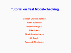 ppt - Formal Verification at Utah