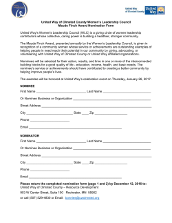 Nomination Form (download) - United Way of Olmsted County