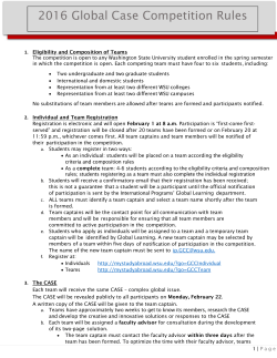 2016 Global Case Competition Rules