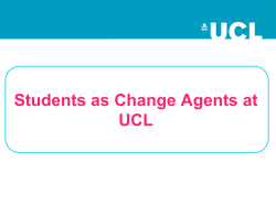 Students as Change Agents at UCL