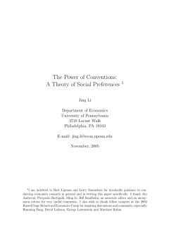 A Theory of Social Preferences
