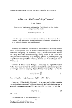 A Discrete Hille-Yosida-Phillips Theorem* I! R,(W < +