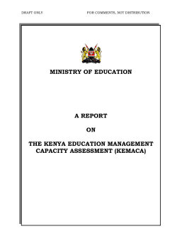 Kenya Education Management Capacity