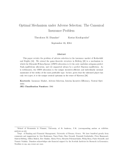Optimal Mechanism under Adverse Selection: The Canonical