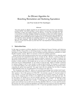 An Efficient Algorithm for Branching Bisimulation and Stuttering