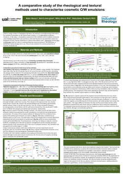 shear stress sweep - UAL Research Online