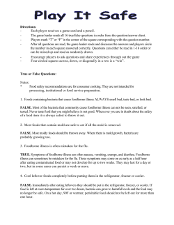 Directions: - Each player receives a game card and a pencil.