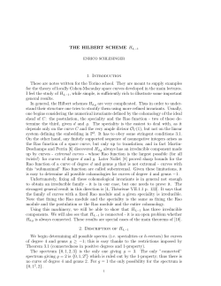 THE HILBERT SCHEME H4,&minus;1 1. Introduction These are notes