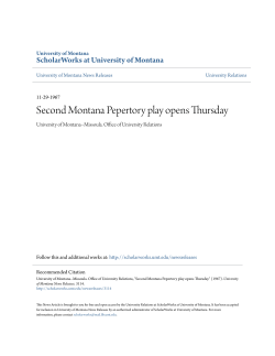 Second Montana Pepertory play opens Thursday