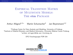 Empirical Transition Matrix of Multistate Models: The etm Package