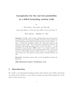 Asymptotics for the survival probability in a killed branching random