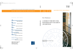 A design theory for information security awareness - Jultika