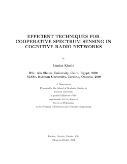 efficient techniques for cooperative spectrum sensing in cognitive