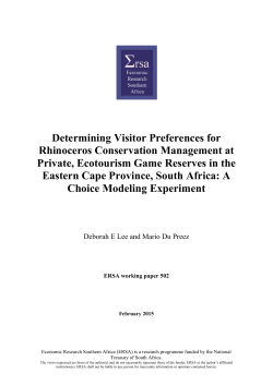 Determining Visitor Preferences for Rhinoceros Conservation