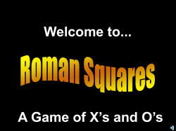 A Game of X`s and O`s