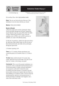 Sodarshan Chakra Kriya p.1