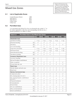 Mixed Use Zones - Town of Oakville