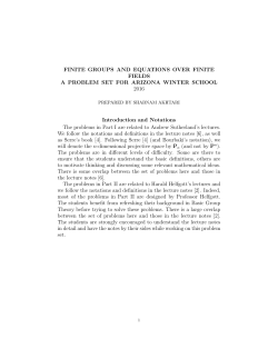 FINITE GROUPS AND EQUATIONS OVER FINITE FIELDS A