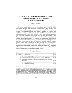 contract and conditional zoning without romance: a public choice