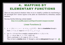 4. MAPPING BY ELEMENTARY FUNCTIONS