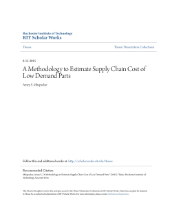 A Methodology to Estimate Supply Chain Cost of Low Demand Parts