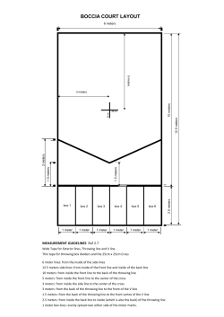 BOCCIA COURT LAYOUT