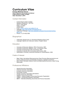 Enrique Mart&iacute;nez-Garc&iacute;a - Federal Reserve Bank of Dallas