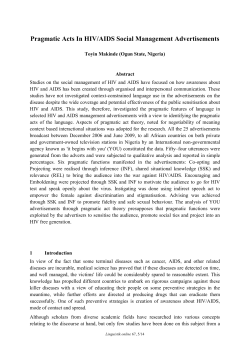 Pragmatic Acts In HIV/AIDS Social Management
