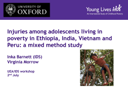 Injuries among adolescents living in poverty in Ethiopia, India