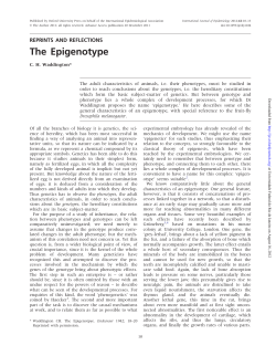 The Epigenotype