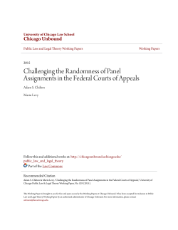 Challenging the Randomness of Panel Assignments in the Federal